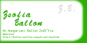 zsofia ballon business card